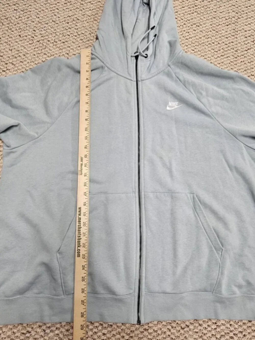Women's Nike Essentials Tri-Blend Full-Zip Hoodie 3X Light Blue